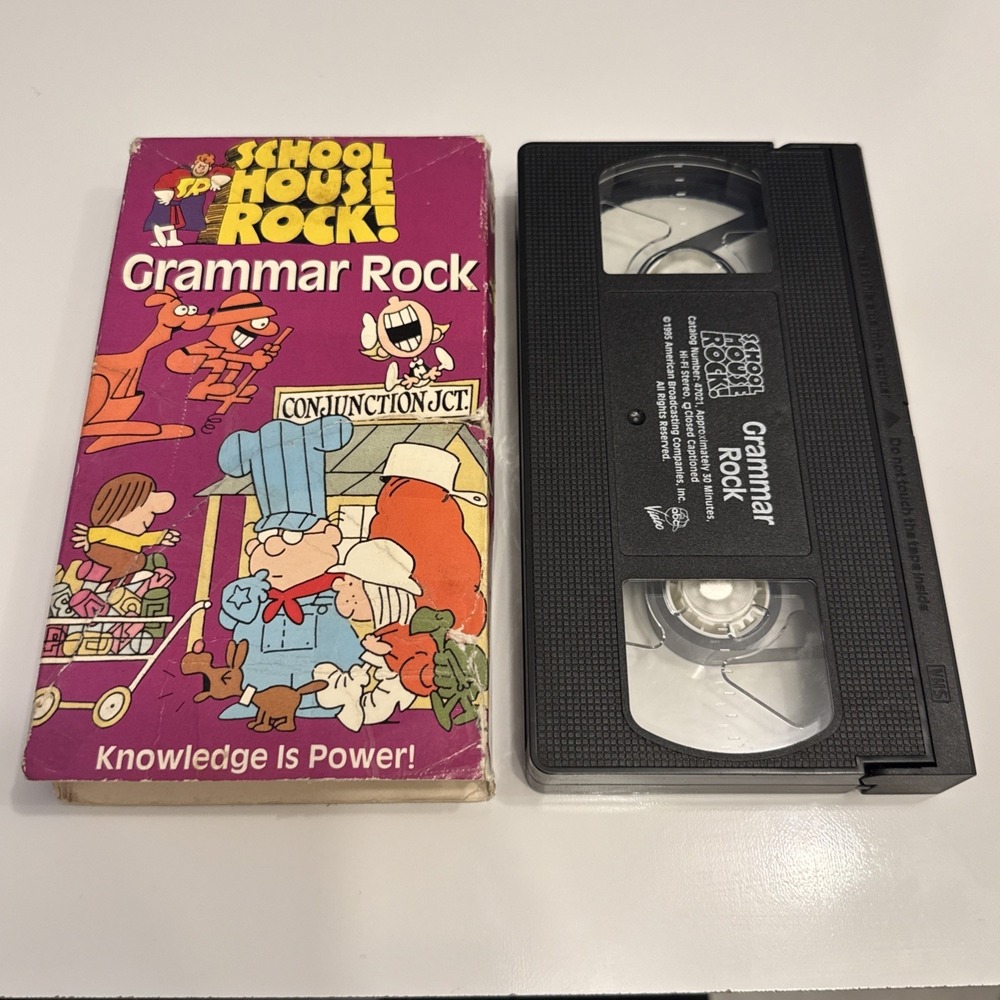 Schoolhouse Rock Grammar Rock VHS Tape 1995 School House Kids Educational Movie